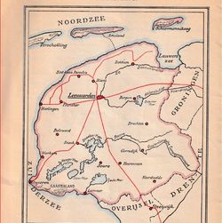 Prop beginatlas Friesland kaart